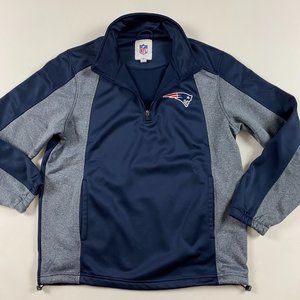 New England Patriots Carl Banks GIII 1/4 Zip Pullover Mens Large Top Sweater NFL